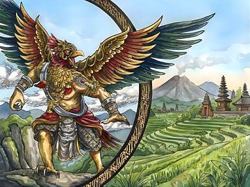 Garuda Majestic Guardian of the Balinese Highlands by Petrus Jakub