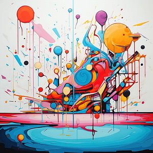 Kleurrijke Graffiti Kunst van Art Lovers