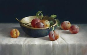 Stilleben mit Pflaumen