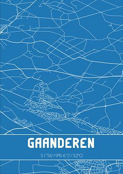 Blueprint | Carte | Gaanderen (Gueldre) sur Rezona