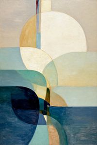 Wasser der Ruhe Abstraktion in Blau