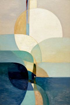 Water of calm Abstraction in blue