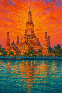 Bangkok - Wat Arun au coucher du soleil