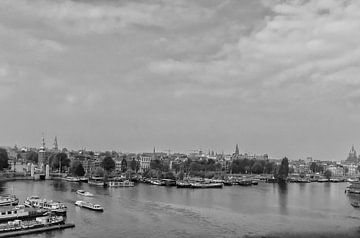 Uitzicht over de oude stad van Amsterdam