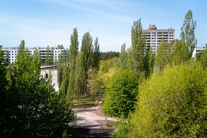 Die verlassene Stadt Pripyat in Tschernobyl.