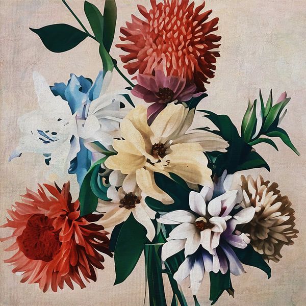 Still life of flowers 9 by Jan Keteleer (JanKé): A Journey Beyond the Canvas