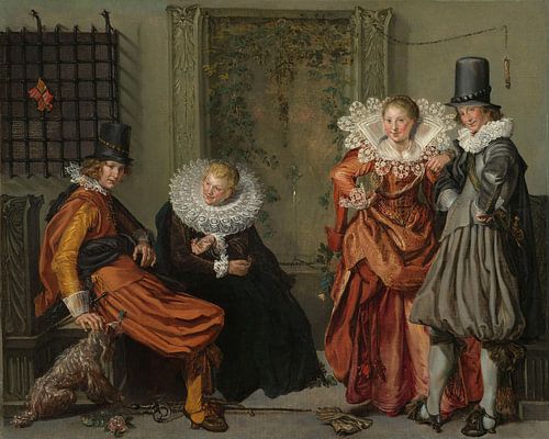 Distinguished lovemaking, Willem Pietersz. Buytewech