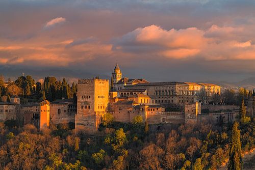 Een avond bij het Alhambra, Granada, Spanje