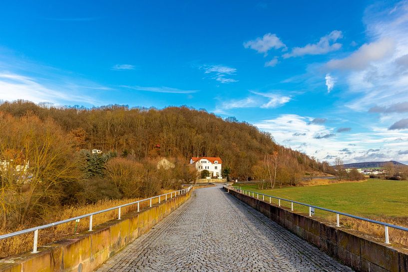 Historic Werra bridge on the border between Thuringia and Hesse by Oliver Hlavaty