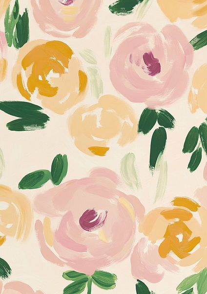 Flowers Minimalist Pastel by Niklas Maximilian