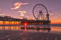 Sunset at the pier of Scheveningen