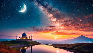 Moskee met sterrenhemel van Mustafa Kurnaz