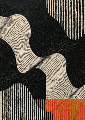 Abstracte golfcompositie met accent