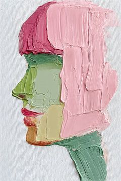 Abstract Impasto-Portret van een Vrouw no.7 van Studio BB