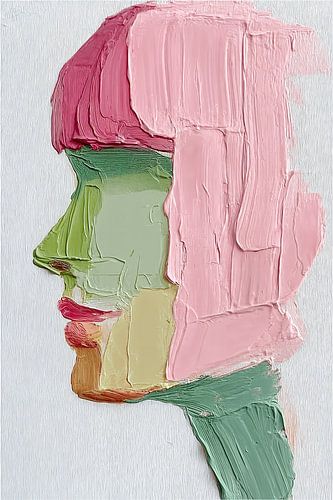 Abstract Impasto Portrait of a Woman no.7