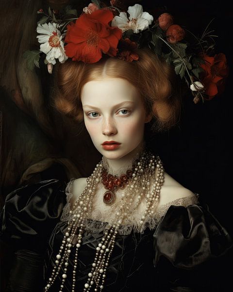 Portrait inspired by the old masters by Carla Van Iersel