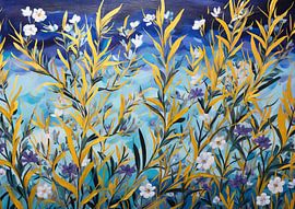 Buntes Floral von Abstraktes Gemälde