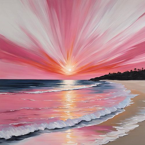 Pink Aroma Schilderij