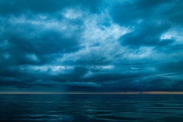 Blue hour over the Baltic Sea. Denmark, Sildestrup Strand. by Christoph Jirjahlke