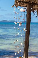 Hutdecoratie op het strand