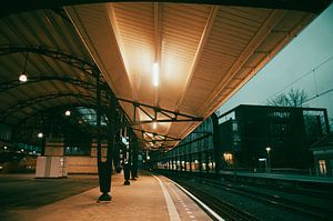 Evening train station Haarlem by Brave Toaster Photos