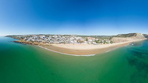 Panorama of Praia da Luz in Portugal's Algarve region
