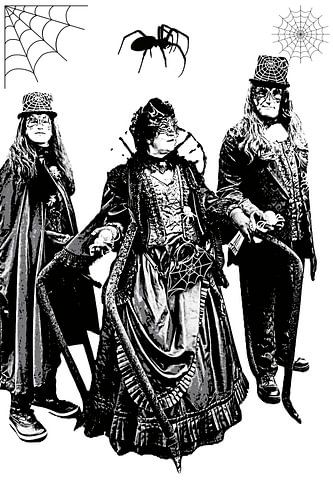 A Venetian carnival costume mixed media art