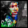 Motief Jimi Hendrix Frame 01 Wazig Spel - Splash van Felix von Altersheim
