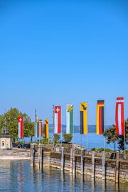 Switzerland : Flag parade at the harbour of Romanshorn by Photoart-Naegele