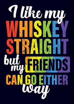 Whiskey Pride | Lustiges Statement Geschenk für tolerante Whisky Fans von Millennial Prints