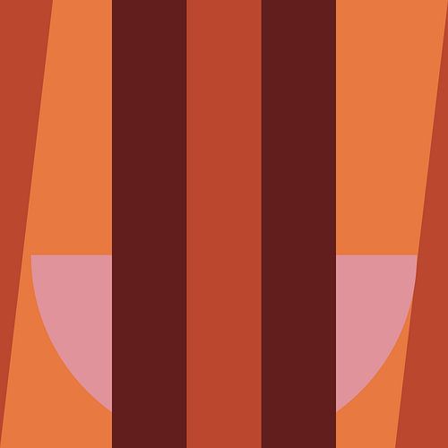 Geometrisch abstract in retro kleuren