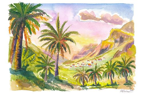 Golden Valle Gran Rey Oase der Palmen und des Lichts von Markus Bleichner