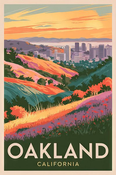 Oakland, California von Poster Art Shop
