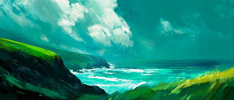 K Coastal landscape in the evening light by Poster Art Shop