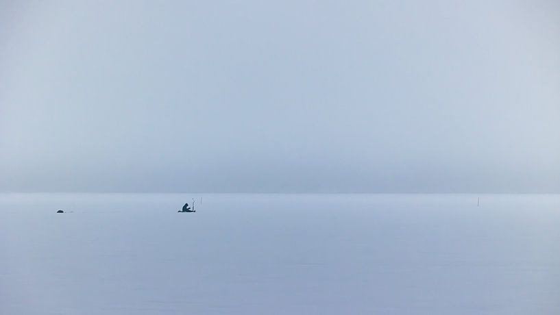 ice fisherman by Harold van den Hurk