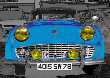 Triumph TR3 in blue