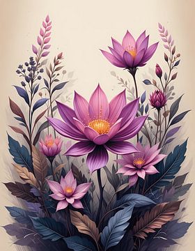 Fleurs éthérées sur Artistic