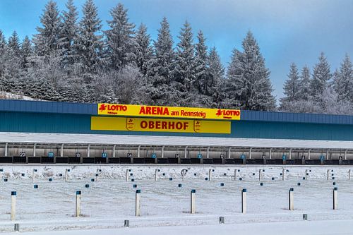 Prachtig winterlandschap op de hoogten van het Thüringer Wald