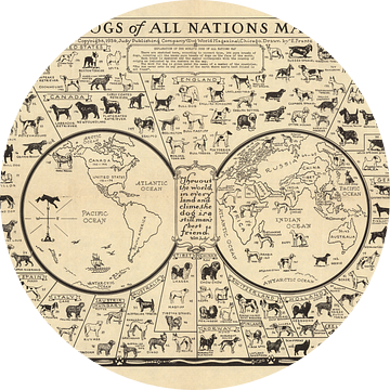 Dogs of All Nations Map van World Maps