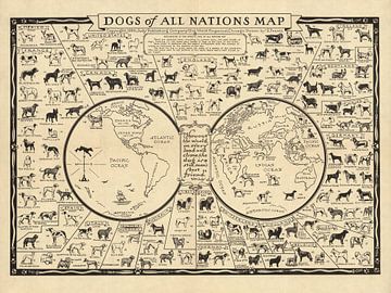 Dogs of All Nations Map van World Maps