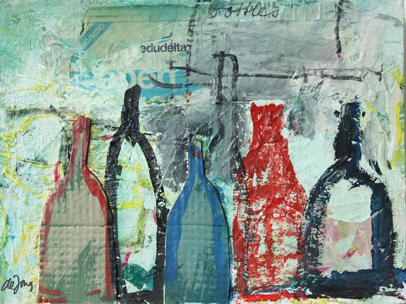 Flessen, bottles  by Leo de Jong