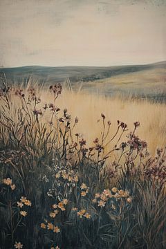 Paysage Fleurs sauvages sur Melloi Art Prints