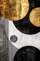 Abstract Symmetry in Black, White and Gold