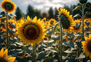 Stralende Zonnebloem: Natuur in Volle Bloei