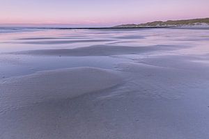 La plage de Vlieland au coucher du soleil