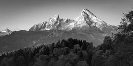 The Watzmann in Black and White by Henk Meijer Photography