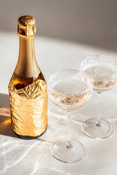 Festive champagne enjoyment by Poster Art Shop