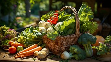 Basket with harvested vegetables on the farm by Animaflora PicsStock