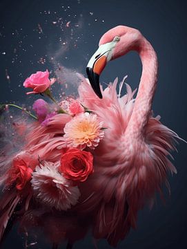 Elegante Flamingo Fantasie van Eva Lee