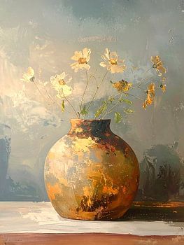 Retro-Stillleben in Gold